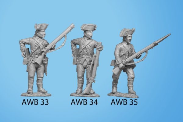 Advancing holding musket with bayonet across chest